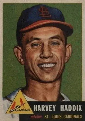 1953 Topps #273 Harvey Haddix Rookie Card