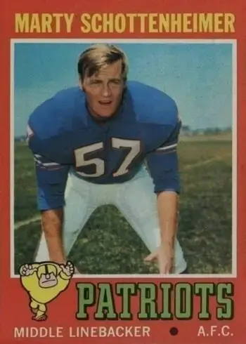 1971 Topps #3 Marty Schottenheimer Rookie Card