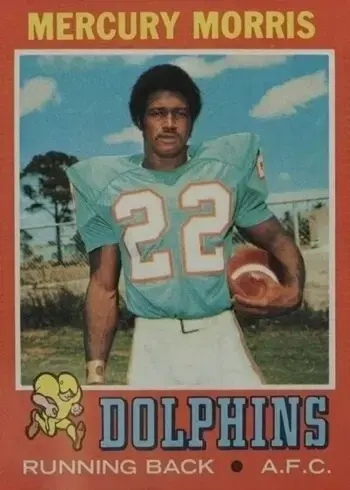 1971 Topps #91 Mercury Morris Rookie Card