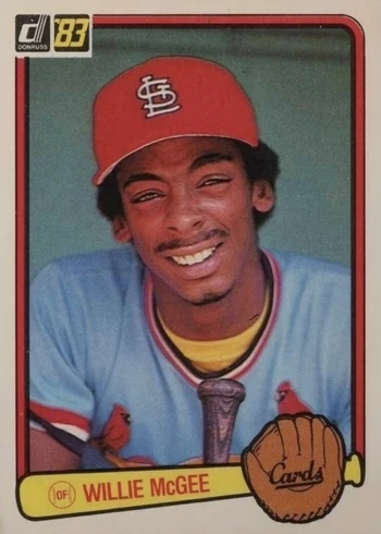 1983 Donruss #190 Willie McGee Rookie Card