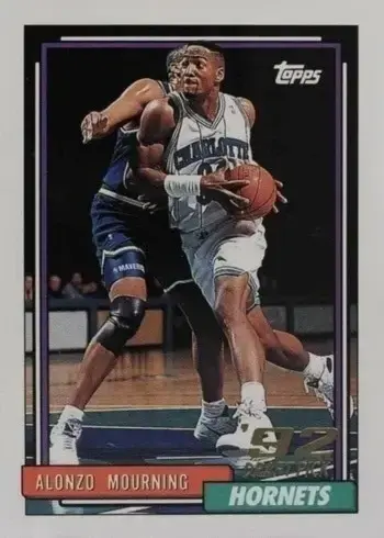 1992 Topps #393 Alonzo Mourning Rookie Card
