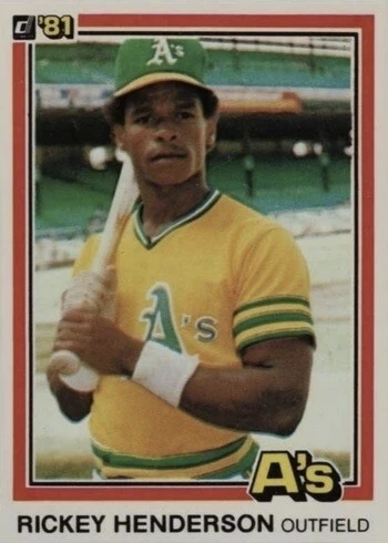 1981 Donruss #119 Rickey Henderson Baseball Card