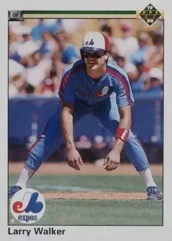 1990 Upper Deck #466 Larry Walker Rookie Card