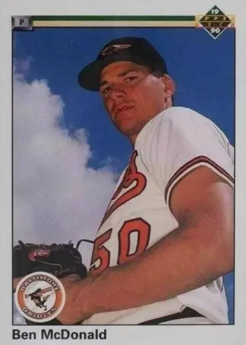 1990 Upper Deck #54 Ben McDonald Orioles Logo Variation Rookie Card