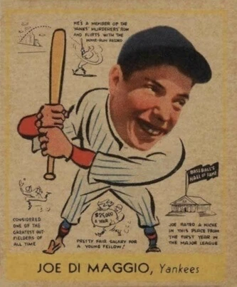 1938 Goudey #274 Joe DiMaggio Baseball Card