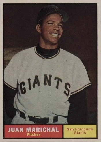 1961 Topps #417 Juan Marichal Rookie Card