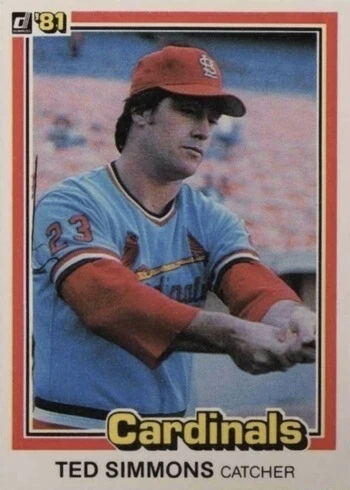 1981 Donruss #308 Ted Simmons Baseball Card