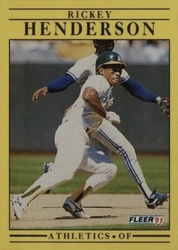 1991 Fleer #10 Rickey Henderson Baseball Card