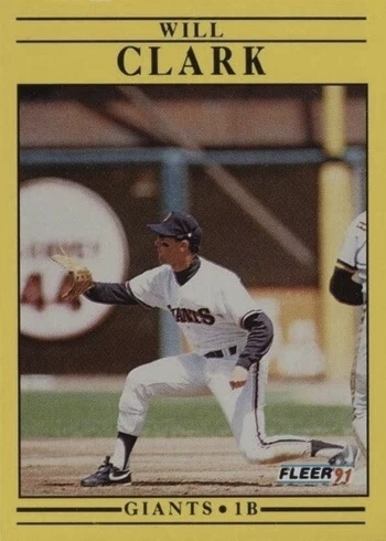 1991 Fleer #259 Will Clark Baseball Card