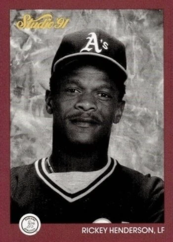 1991 Studio #104 Rickey Henderson Baseball Card