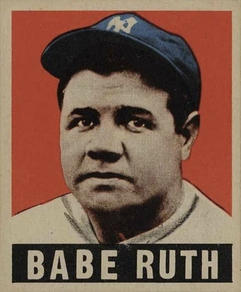 1948 Leaf #3 Babe Ruth Baseball Card