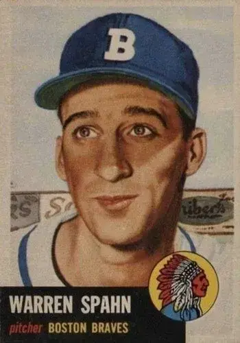 1953 Topps #147 Warren Spahn Baseball Card