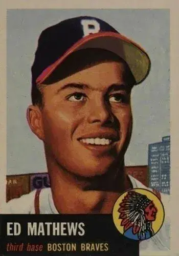 1953 Topps #37 Ed Mathews Baseball Card