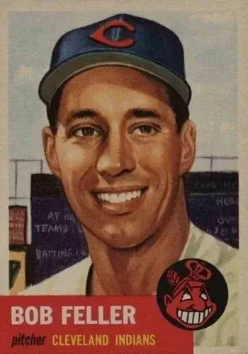 1953 Topps #54 Bob Feller Baseball Card