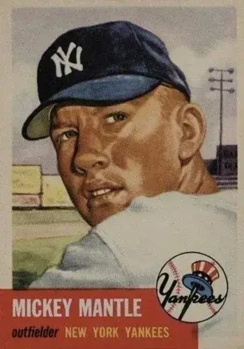 1953 Topps #82 Mickey Mantle Baseball Card