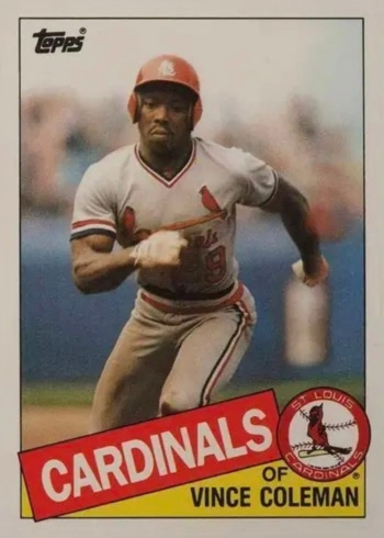 1985 Topps Traded #24T Vince Coleman Rookie Card