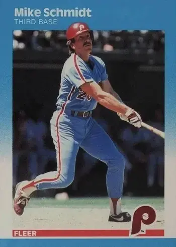 1987 Fleer #187 Mike Schmidt Baseball Card
