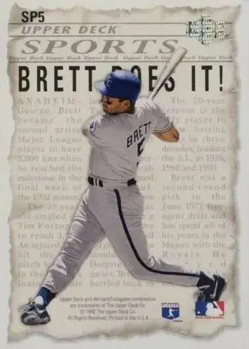 1993 Upper Deck #SP5 George Brett