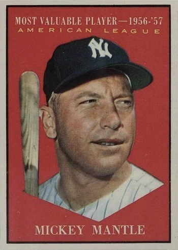 1961 Topps #475 Mickey Mantle Baseball Card