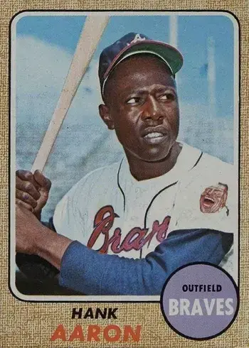 1968 Topps #110 Hank Aaron Baseball Card