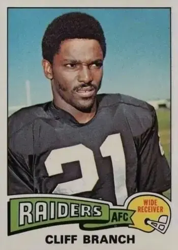 1975 Topps #524 Cliff Branch Rookie Card