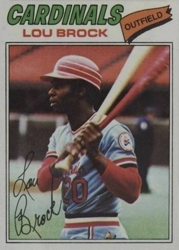 1977 Topps #355 Lou Brock Baseball Card