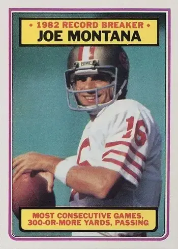 1983 Topps #4 Joe Montana Football Card