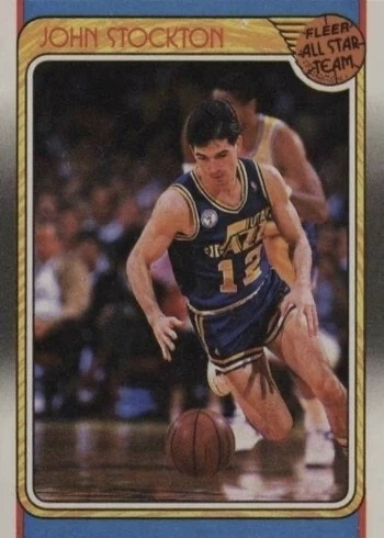 1988 Fleer #127 John Stockton Basketball Card