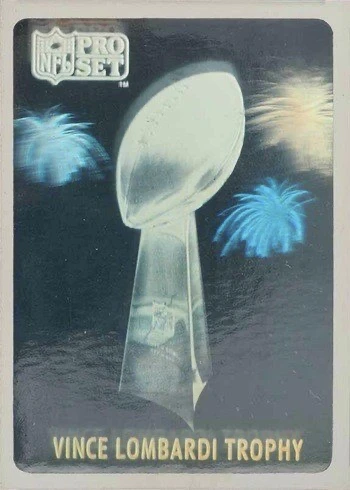 1990 Pro Set  Lombardi Trophy Hologram Football Card