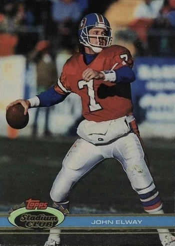 1991 Topps Stadium Club #294 John Elway Football Card