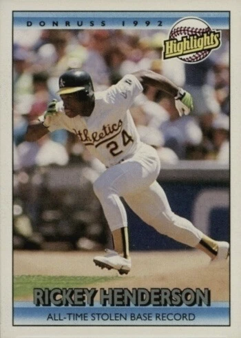 1992 Donruss #215 Rickey Henderson Baseball Card
