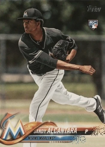 2018 Topps #594 Sandy Alcantara Rookie Card