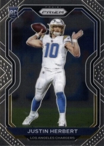 2020 Panini Prizm #325 Justin Herbert Rookie Card