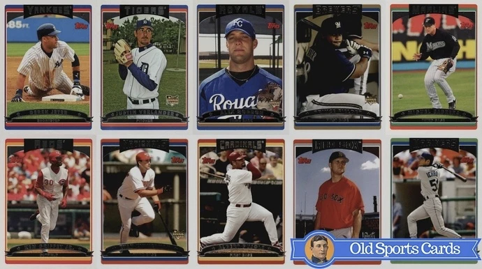 A collage of the most valuable cards from the 2006 Topps Baseball sports card set.