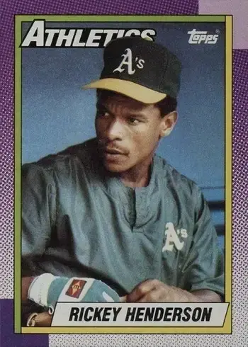 1990 Topps #450 Rickey Henderson Baseball Card