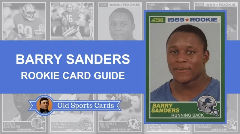 A Collage of Barry Sanders Rookie Cards