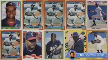rare frank thomas cards 1990 Topps Frank Thomas Rookie Baseball Error Card #414 main image 0