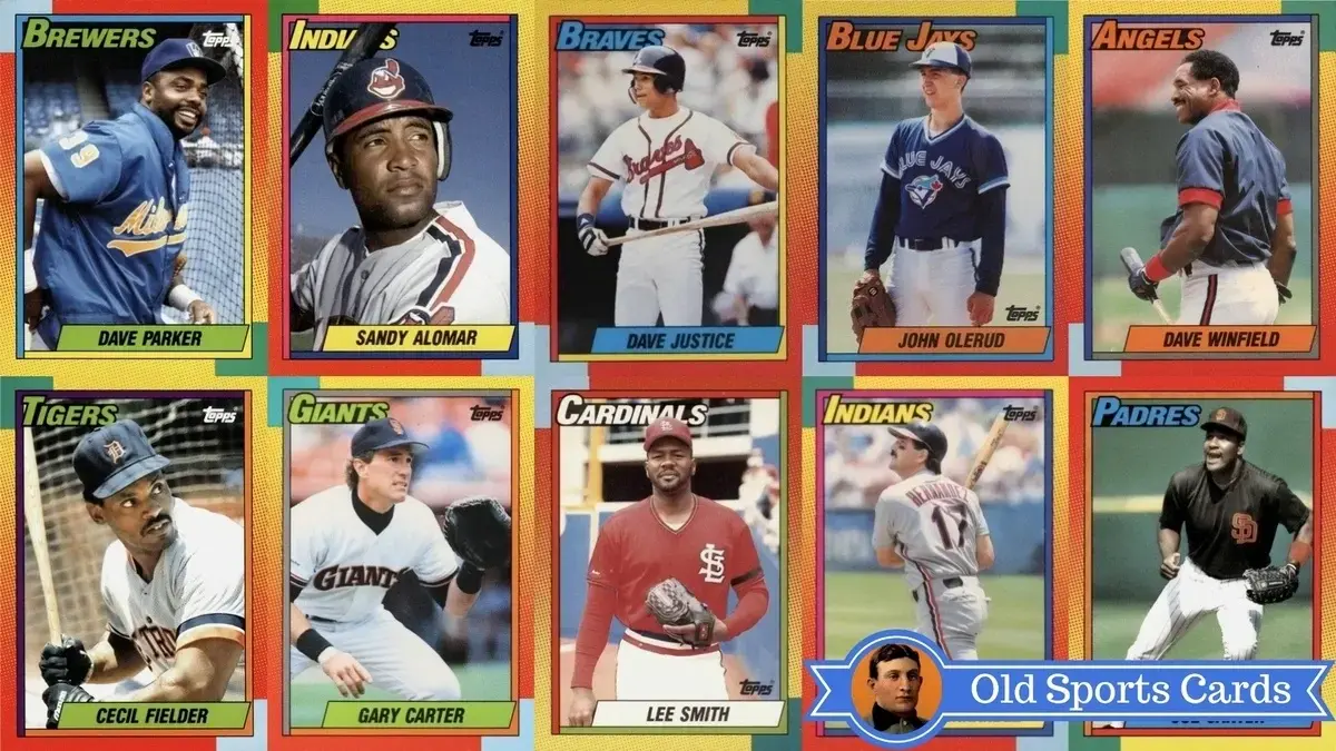 A collage of the most valuable cards from the 1990 Topps Traded Baseball sports card set.
