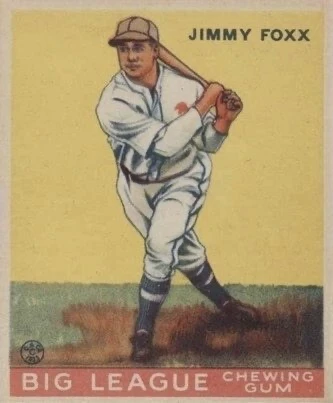 1933 Goudey #154 Jimmie Foxx Rookie Card