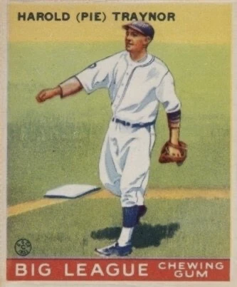 1933 Goudey #22 Pie Traynor Rookie Card