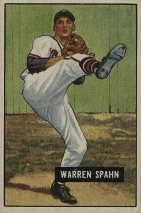 1951 Bowman #134 Warren Spahn Baseball Card
