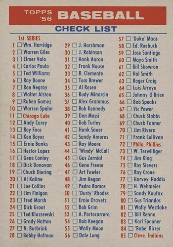 1956 Topps   Baseball Card