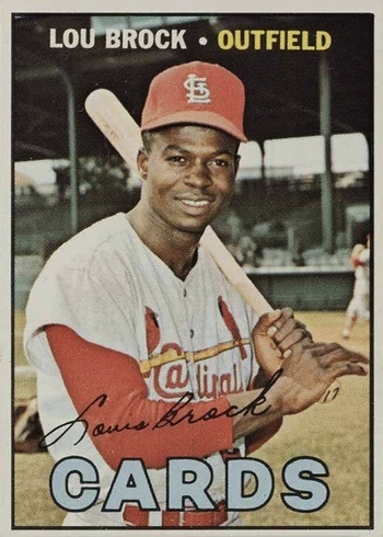 1967 Topps #285 Lou Brock Baseball Card