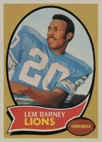 1970 Topps #75 Lem Barney Football Card
