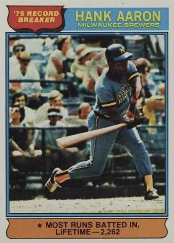 1976 Topps #1 Hank Aaron Baseball Card
