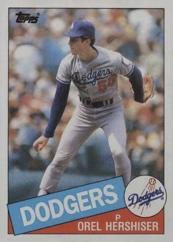 1985 Topps #493 Orel Hershiser Rookie Card