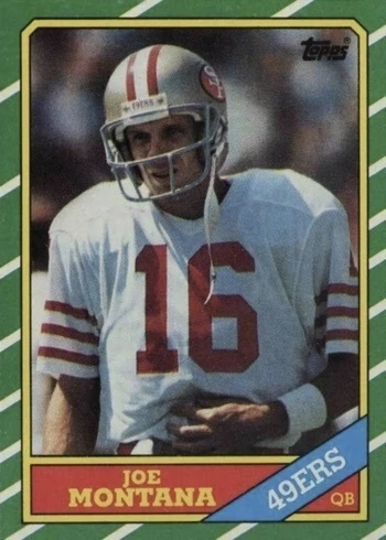 1986 Topps #156 Joe Montana Football Card