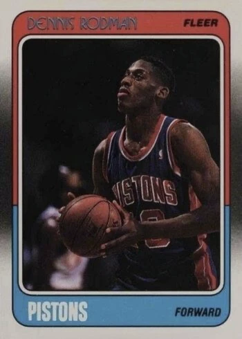 1988 Fleer #43 Dennis Rodman Rookie Card