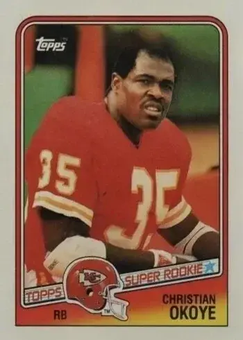 1988 Topps #363 Christian Okoye Rookie Card