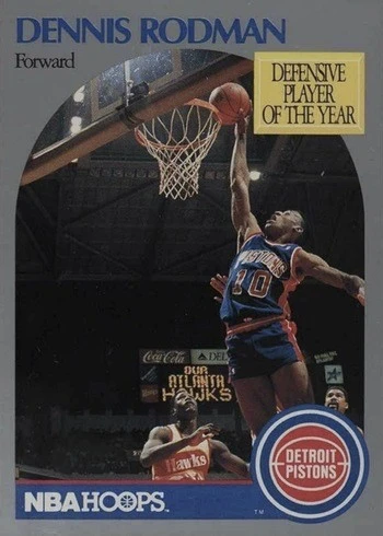 1990 Hoops #109 Dennis Rodman Basketball Card